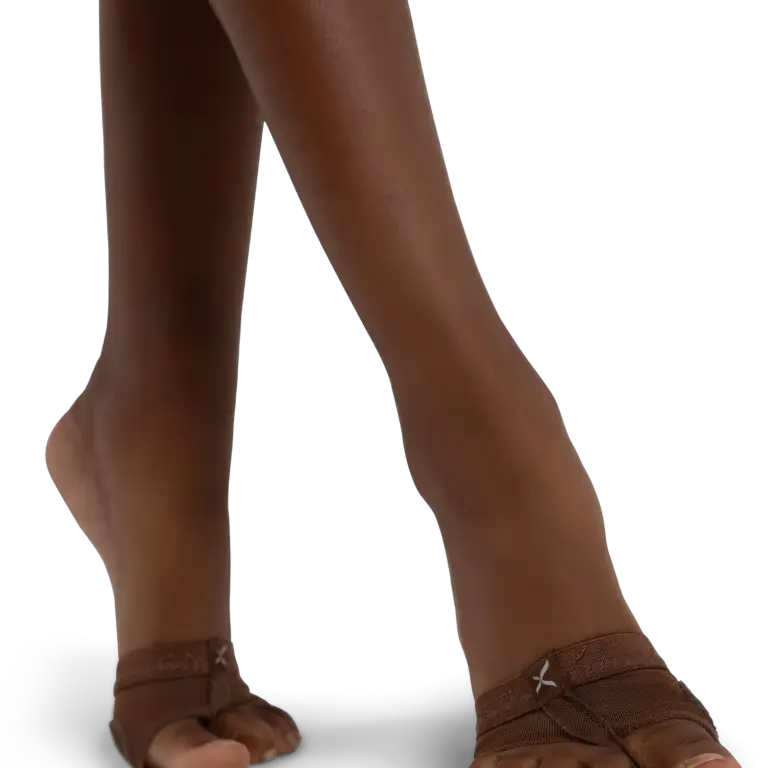 Capezio Footundeez H07 Espresso Tanz Ballenschoner Dunkler Hautton 01