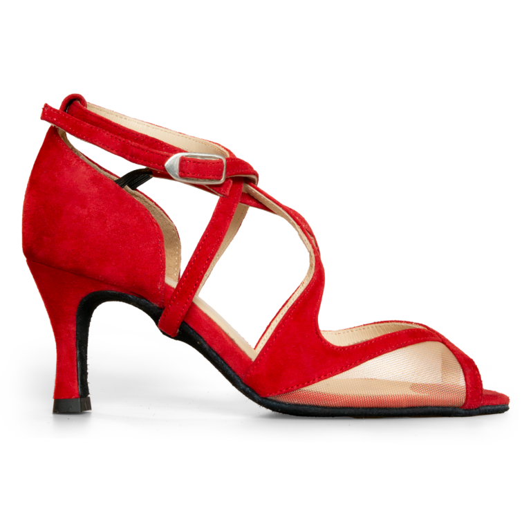 Merlet Sabri 1404 233 Cerise Rote Tanzsandale Mit Kreuzriemchen 01