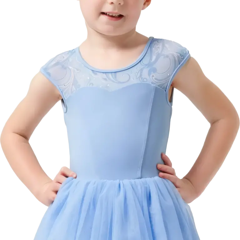 Mirella M1557c Blue Maedchen Tutu Mit Paisleymuster Hellblau 01