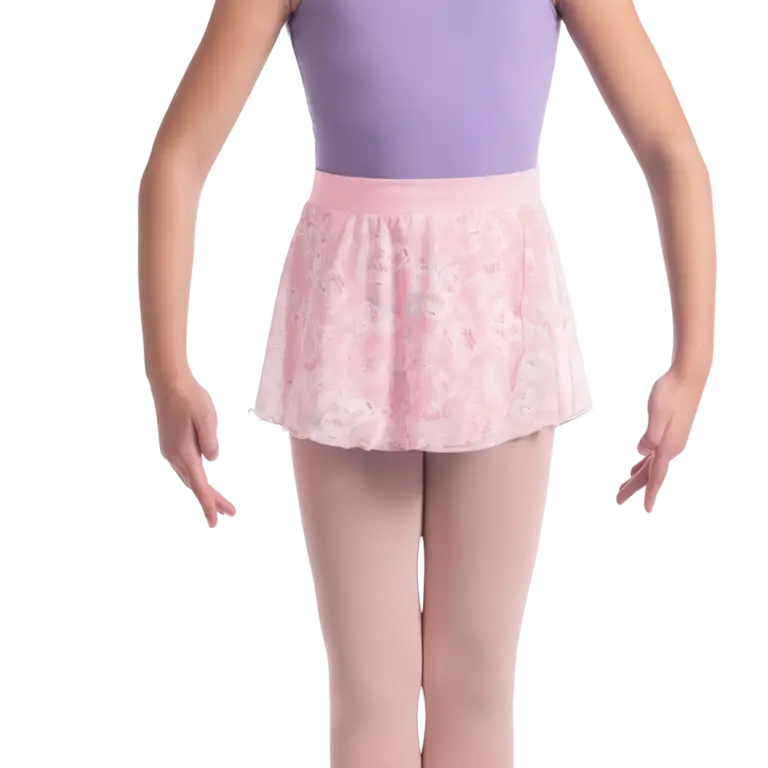 Mirella Ms147c Pink Rosa Ballett Kinderrock Mit Blumendruck 01