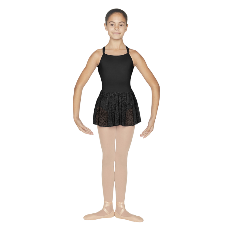 Bloch Cl5587 Black Kinder Ballettkleid Blumenmuster Schwarz 01