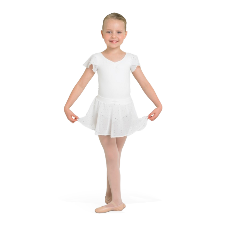 Bloch Olesia Cr5161 White Kinder Schlupfrock Glitzer Weiß 01