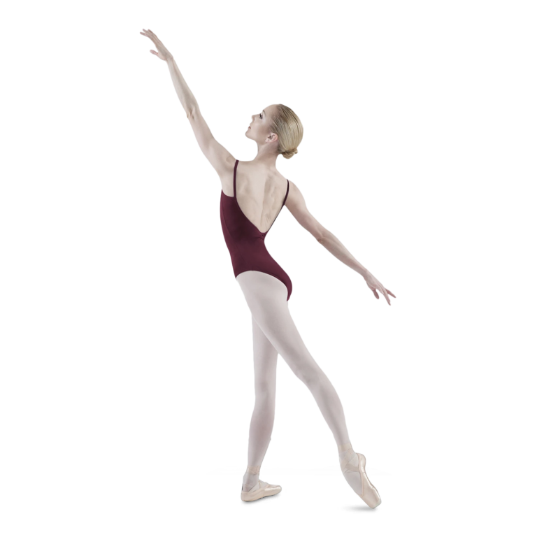 Bloch Royal L5417 Burgundy Ballettbody Tiefer Rücken Weinrot 02