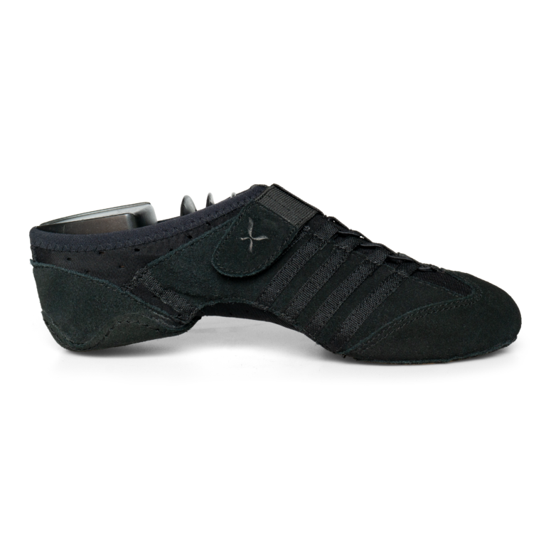 Capezio Jag Pp16 Black Schwarzer Jazzsneaker Ledersohle 01