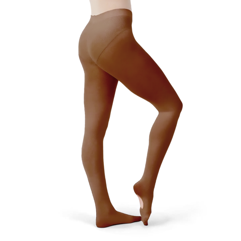 Capezio Transition Tight 1916 Maple Krempelbare Ballett Strumpfhose Mittelbraun 01