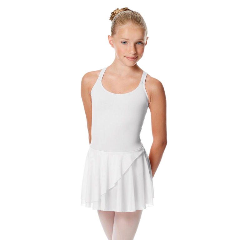 Lulli Linda Cal109c White Weißes Mädchen Ballettkleid Mit Trägern 02