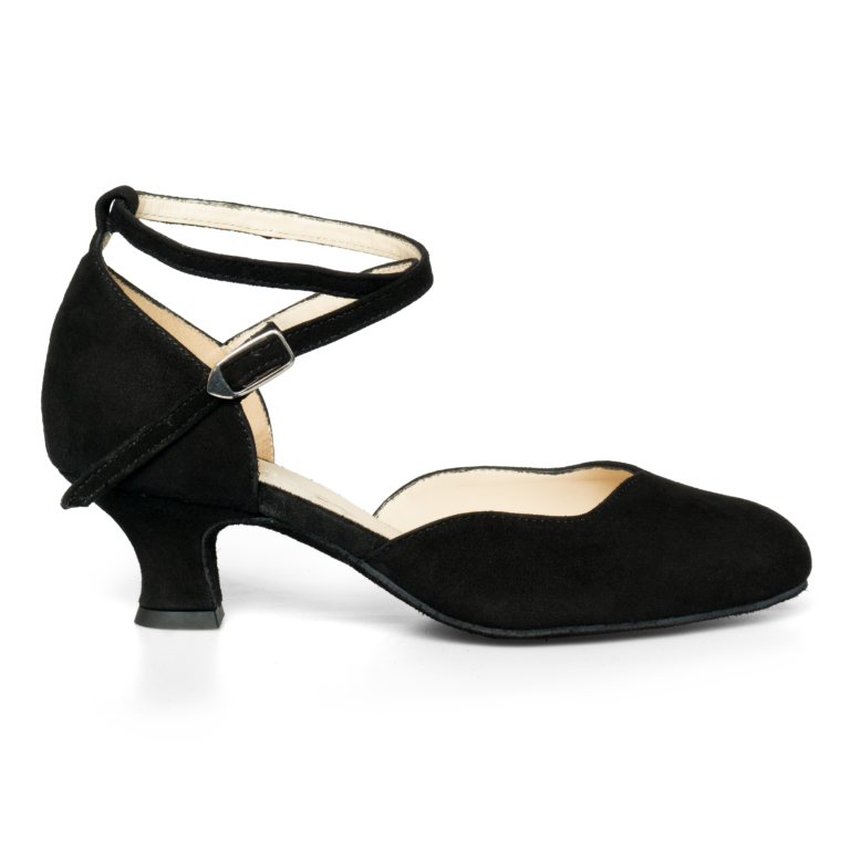 Merlet Badras 1404 Wildleder Tanzschuh Kleiner Absatz 01