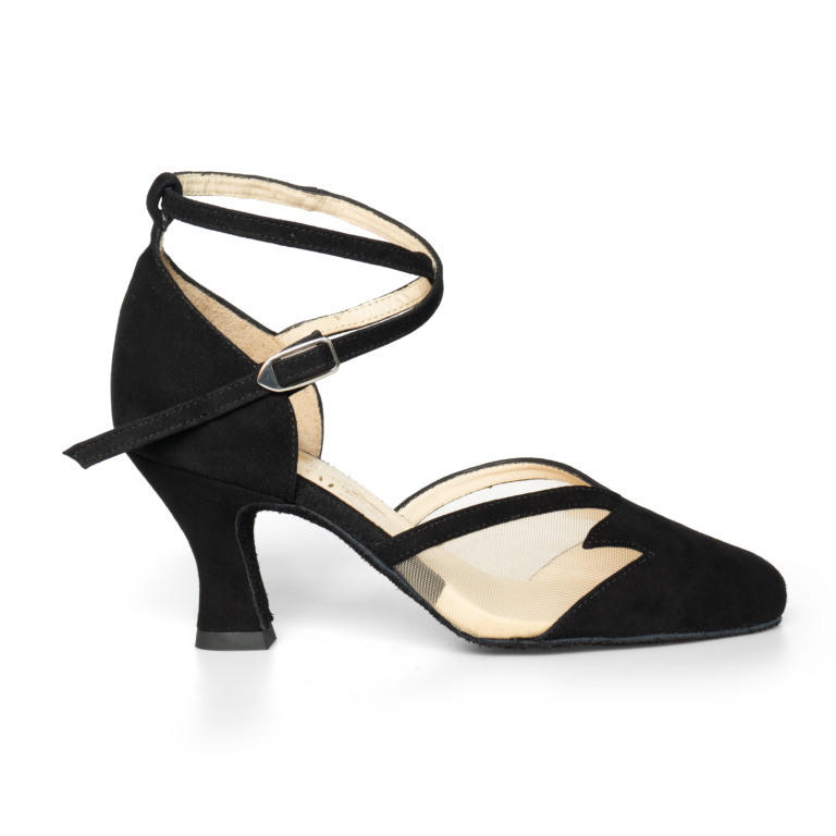 Merlet Cholet Noir Damen Tanzschuh Mit Fesselriemchen Schwarz 01