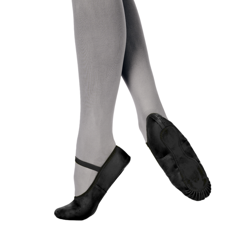 Merlet Éclat Noir Leder Ballettschläppchen Schwarz 02