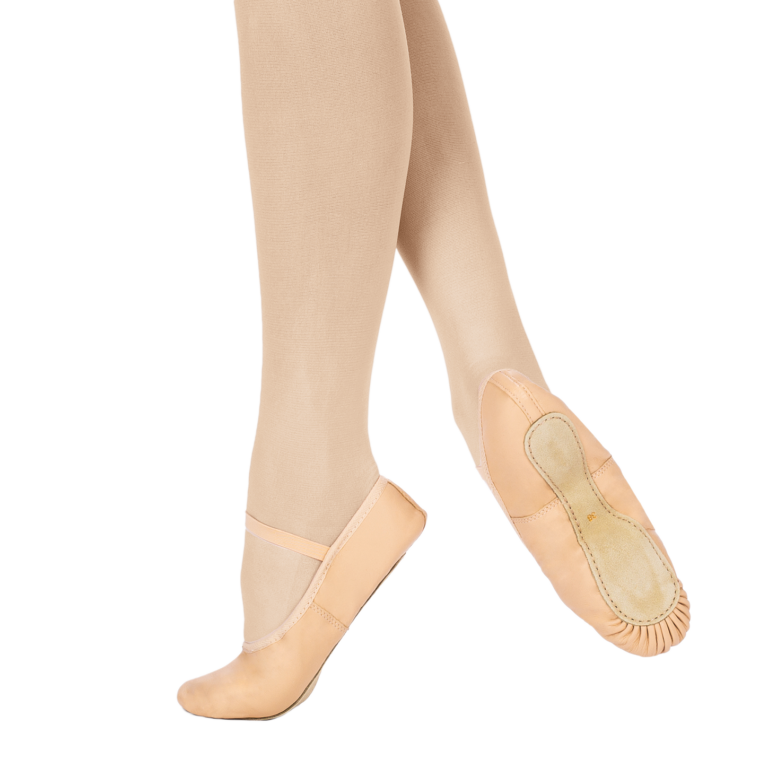 Merlet Éclat Saumon Leder Ballettschläppchen Hautfarben 01