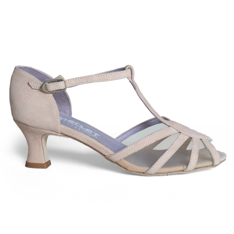 Merlet Karmina 1404 106 Beige Wildleder Tanzschuhe Hautfarben Hell 02