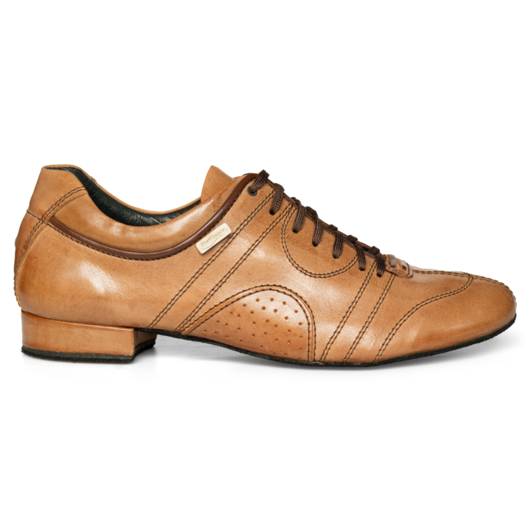 Portdance Pd Casual 001 Camel Leather Leder Tanzsneaker Herren 01