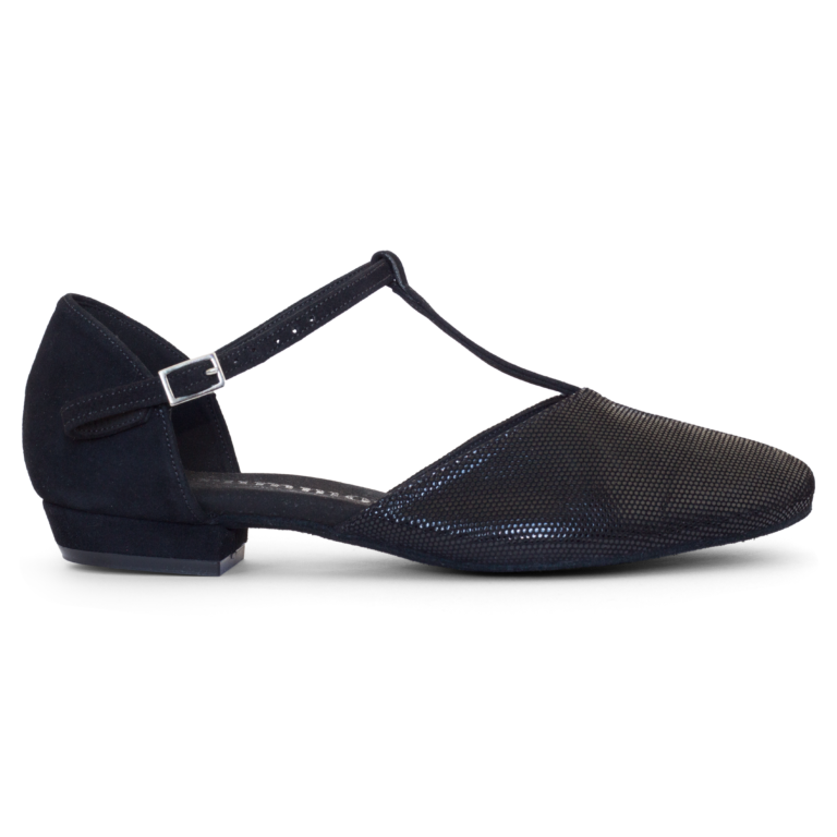 Rummos Carol Black Diva Flacher Tanzschuh Schwarzes Leder 02