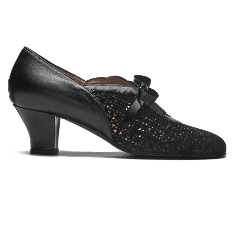 Rumpf 9231 Premium Line Schwarz Damen Tanzschuh Mit Satinschleife 01