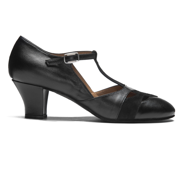 Rumpf 9233 Premium Line Schwarz Tanzschuh Mit T Strap Vorn Geschlossen 01