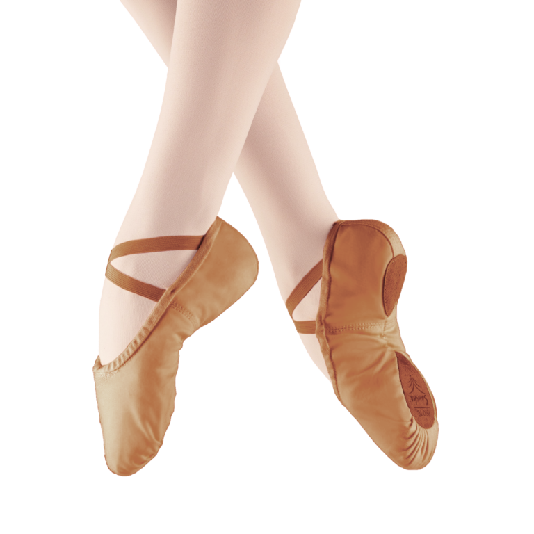 Sansha Pro1c Fle Light Tan Schläppchen Aus Leinen Hellbraun 01