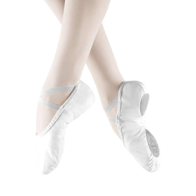 Sansha Pro1c White Tanzschläppchen Aus Leinen Weiß 01