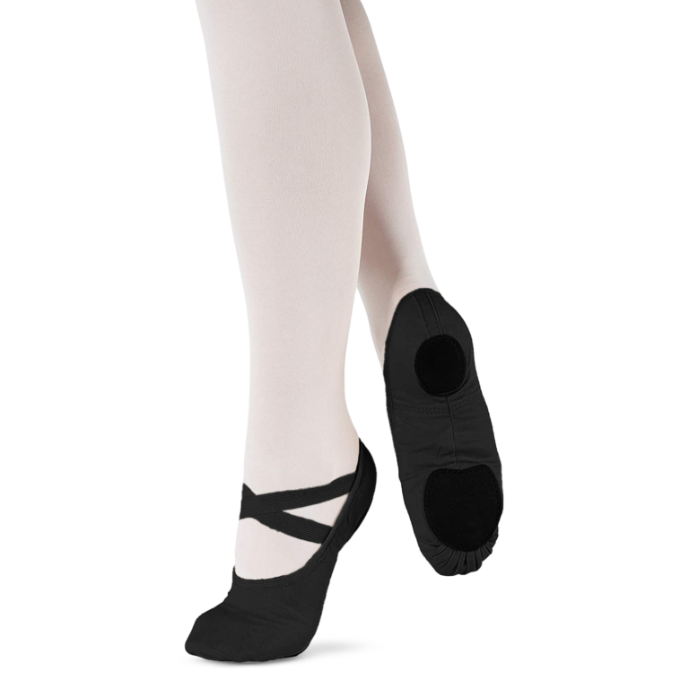 So Danca Sd16 Black Ballettschläppchen Stretch Leinen Schwarz 02
