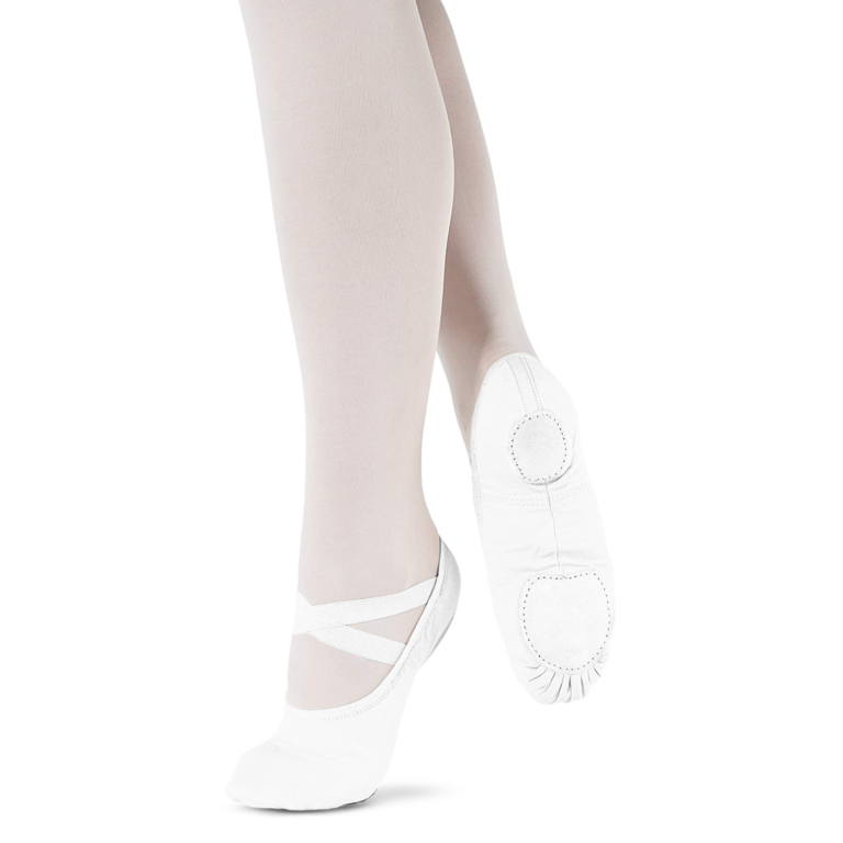 So Danca Sd16 White Leinen Ballettschläppchen Weiß 01