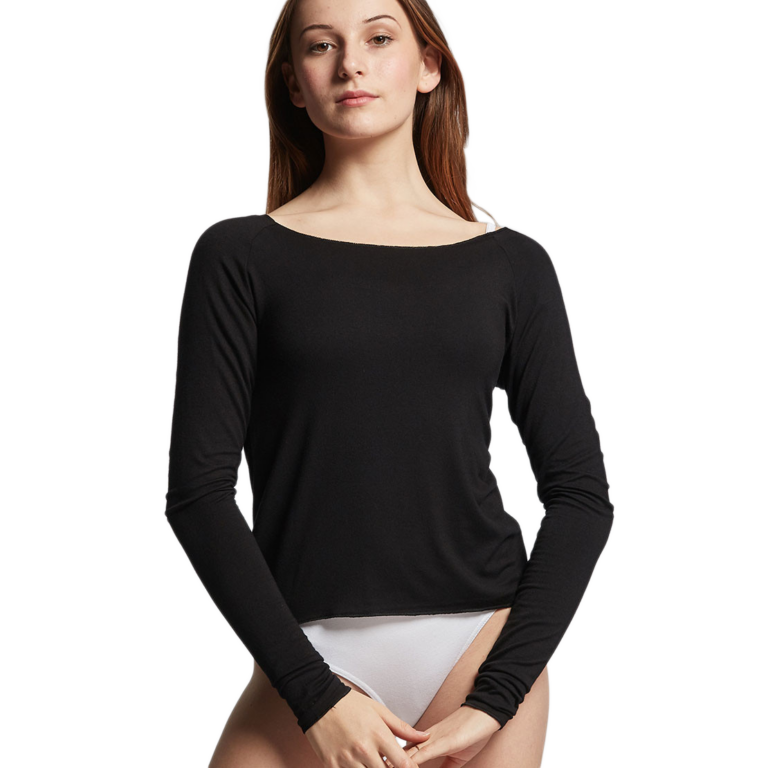 Tempsdanse Baltik Noir Langarm Tanz Top Schwarz 01