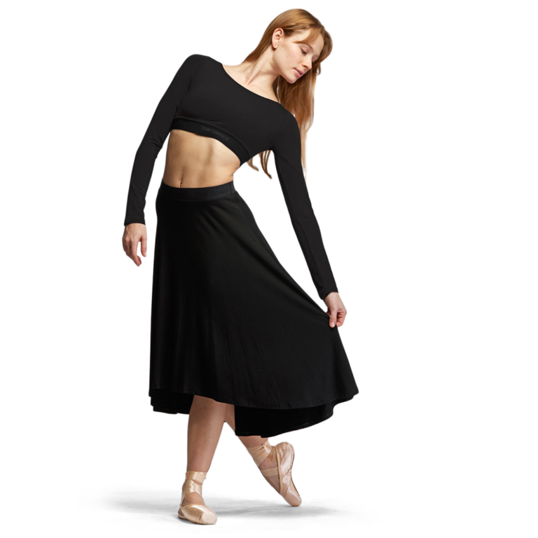 Tempsdanse Greta Wadenlanger Tanzrock Viskose Schwarz 03