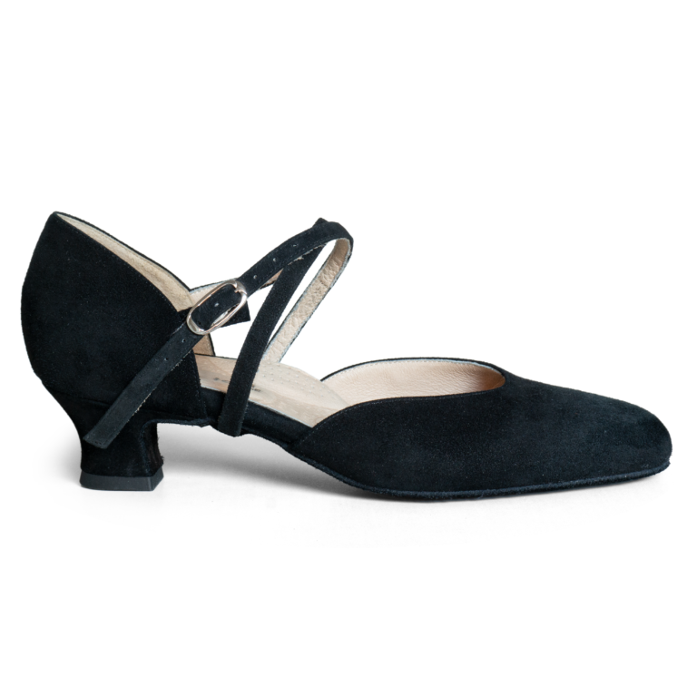 Top Tanz Madonna 3190 Tanzschuh Wildleder Bequeme Absatzhöhe Schwarz 02