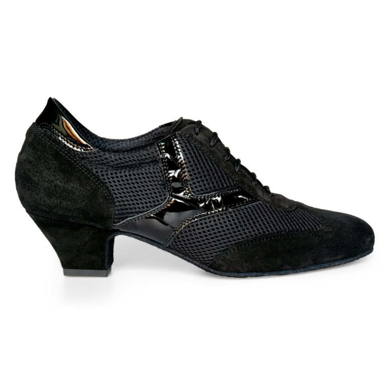 Toptanz La Conda 4040 Schwarz Velours Trainer Tanzschuh 4cm Absatz 01