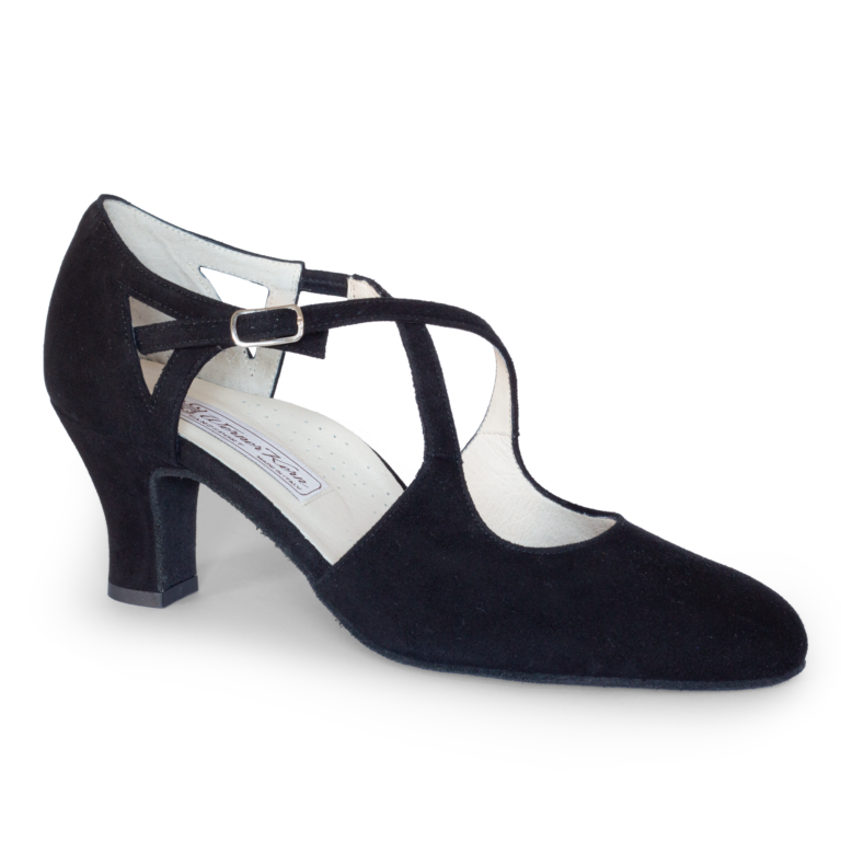 Werner Kern Gala Wildleder Tanzschuh 60 Mm Absatz Schwarz 01