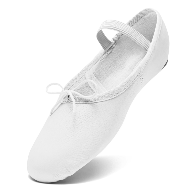 Rumpf 1001 White Weiße Ballettschläppchen Aus Leder 02