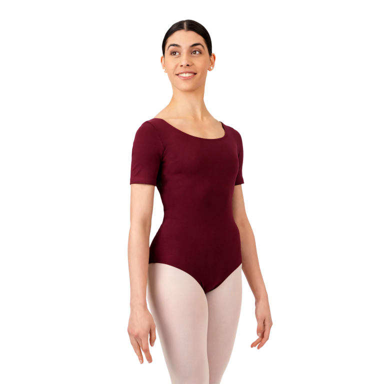 Rumpf R3100 Burgundy Weinrotes Damen Tanztrikot Kurzarm 01