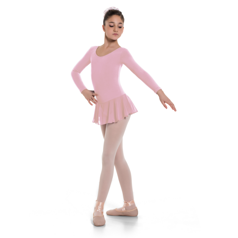 Sheddo 114c Pink Langaermliges Maedchen Ballettkleid Rosa 01