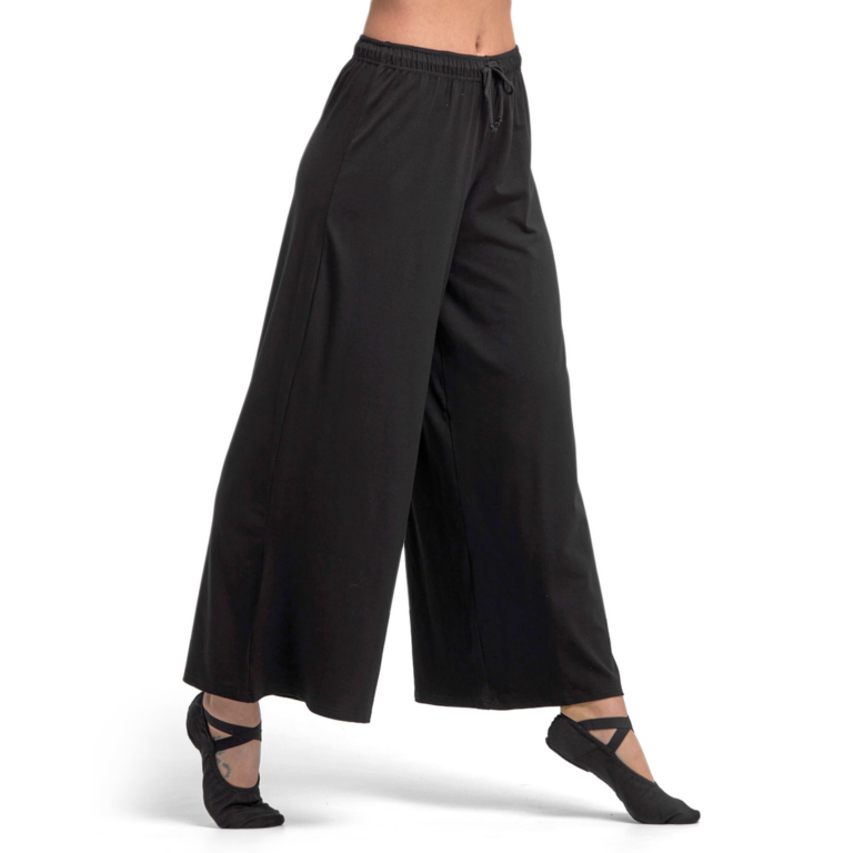 Tempsdanse Andrew Noir Viskose Tanzhose Mit Weitem Bein Schwarz 1